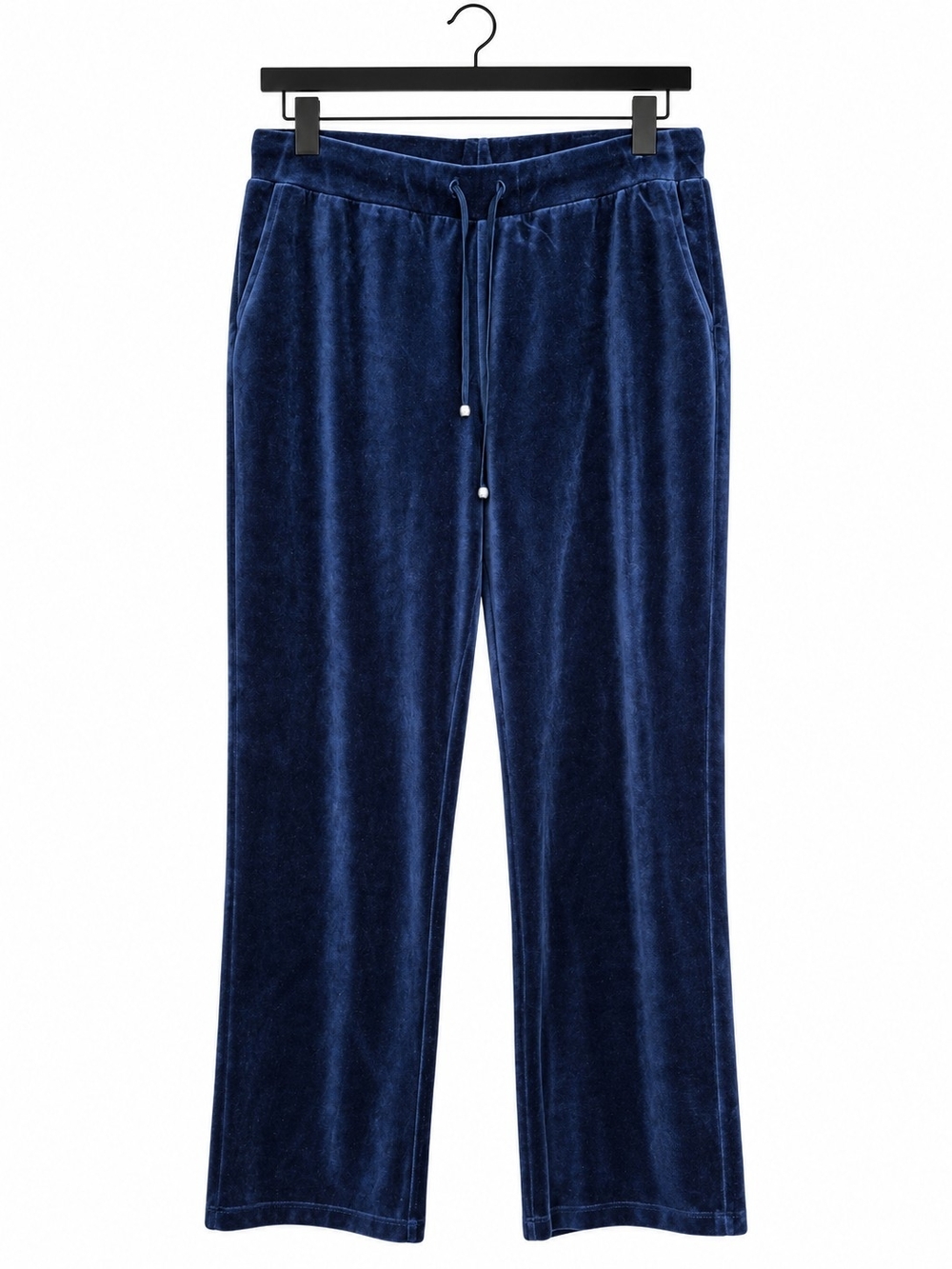 Charter Club Women’s M Navy Blue Velour Straight Leg Drawstring Pants